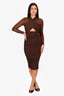 Bardot Brown Mesh 'Aliyah' Dress Size 4