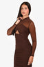 Bardot Brown Mesh 'Aliyah' Dress Size 4