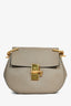 Chloe Grey Leather Drew Crossbody