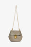 Chloe Grey Leather Drew Crossbody