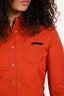 Prada Orange Button Down Dress Shirt Size 38