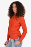Prada Orange Button Down Dress Shirt Size 38