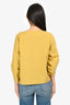 Dries Van Noten Yellow 3/4 Ruched Sleeve Top Size 34