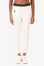 Louis Vuitton White/Black Logo Waistband Crop Top Size 38