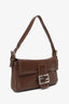 Fendi Brown Leather Baguette Shoulder Bag (Refurbished)