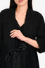 Pre-Loved Chanel™ Black Alpaca/Wool Logo Tie Cardigan Size 42