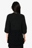 Pre-Loved Chanel™ Black Alpaca/Wool Logo Tie Cardigan Size 42