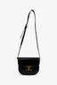 Celine 2022 Black Leather 'Triomphe' Small Crossbody Bag
