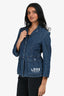 Love Moschino Blue Denim Logo Blazer Size 2
