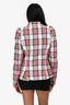 Smythe Pink/White Tartan Patterned Blazer Size 6