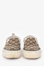 Gucci Beige Canvas GG Supreme Slip On Sneakers Size 34.5