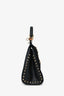 Dolce & Gabbana Black Floral Embroidered Sylvia Top Handle with Strap