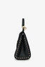 Dolce & Gabbana Black Floral Embroidered Sylvia Top Handle with Strap
