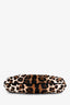 Dolce & Gabbana Ponyhair Calfskin Leopard Print Clutch with Chain