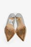 Alexander McQueen Silver Glitter Pointed Stud Heels Size 38
