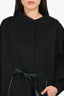 Loro Piana Black Cashmere/Leather Belted Cape Est. S/M