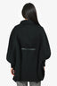 Loro Piana Black Cashmere/Leather Belted Cape Est. S/M