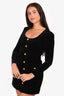 A.L.C. Black Velvet Button Down Dress Size 4