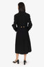 Junya Watanabe Comme des Garcons Black Wool Reversible Double Breasted Coat Size M