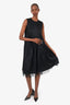 Comme des Garcons Black Puffy Mesh Sleeveless Maxi Dress Size S