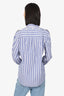 Derek Lam 10 Crosby Blue/White Striped Button Detail Shirt Size 8
