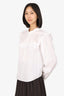 Veronica Beard White Ruffled Blouse Estimated Size M