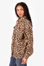 Lovers + Friends Leopard Print Wool Button Down Jacket size XXS