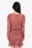 Veronica Beard Red/White Ruched Dress Size 2