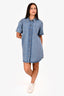 Sezane Blue Denim Short Sleeve Mini Dress Size 40