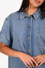 Sezane Blue Denim Short Sleeve Mini Dress Size 40