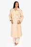Song Of Style Cream 'Solene' Faux Leather Belted Coat Size M