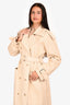 Song Of Style Cream 'Solene' Faux Leather Belted Coat Size M