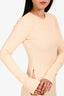 Lovers + Friends Cream Ribbed Knit Cutout Maxi Dress Size S