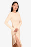Lovers + Friends Cream Ribbed Knit Cutout Maxi Dress Size S