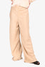 L'Academie Tan Wide Leg Trousers Size M