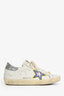 Golden Goose White/Multicolour Beaded Detail Sneakers Size 37