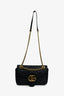 Gucci Black Chevron Leather Medium Marmont Shoulder Bag