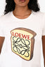 Loewe White Cotton Toast Logo T-Shirt Size XS