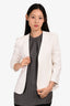 Theory White Buttonless Blazer Size 2