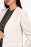 Theory White Buttonless Blazer Size 2
