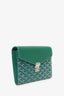 Goyard Green Goyardine Calfskin Chypre Wallet on Chain