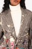 R13 Brown/Multicolour Tweed Paint Splatter Wool Blazer Size XS