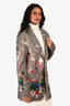 R13 Brown/Multicolour Tweed Paint Splatter Wool Blazer Size XS
