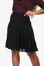 St. John Black Pleated Midi Skirt Size 6