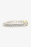 David Yurman Sterling Silver/18K Yellow Gold Diamond Buckle Classic Cable Bracelet