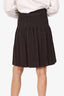 Zac Posen Brown Pleated Mini Skirt Size 6