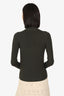 Akris Green Wool Turtle Neck Knit Sweater Size 6