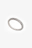 David Yurman Sterling Silver Pave Diamond Set Cable Ring