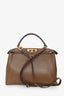 Fendi 2013 Brown Calf Leather Medium Peekaboo with Strap
