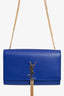 Saint Laurent Cobalt Blue Leather Medium Kate Tassel Bag on Chain